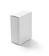 white box container template blank package