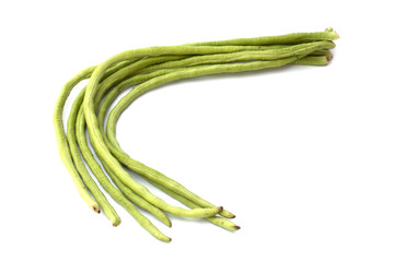 Yardlong bean isolated on the white background