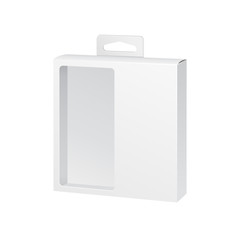 White Product Package Box With Window Illustration