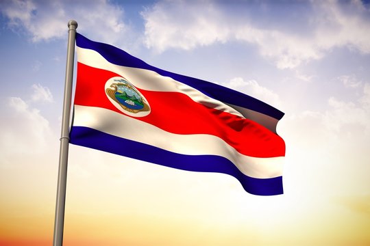 Composite image of costa rica national flag
