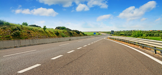 clouds over the highway
