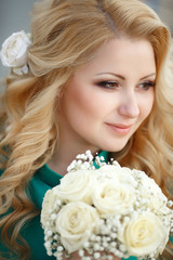 beautiful girl with flowers