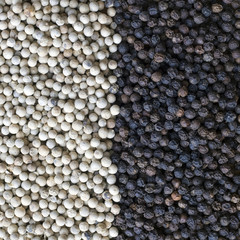 White pepper and  black pepper
