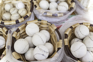Balls to play in a pediment