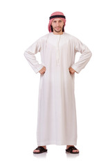 Arab man isolated on white