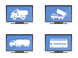 Transports dans 4 écrans de télévision