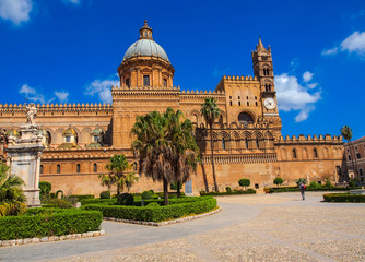 Fototapeta na wymiar The Cathedral of Palermo, Sicily, Italy