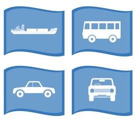 Transports sur 4 drapeaux