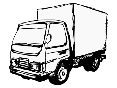 80 Truck Delivery Van Sketch Transportation Illustrations RoyaltyFree  Vector Graphics  Clip Art  iStock