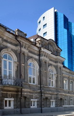 Ancient and new buildings.