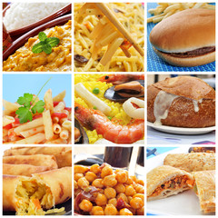 international dishes collage