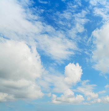 soft clouds and blue sky