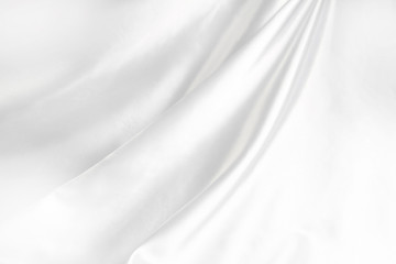 Naklejka na ściany i meble White silk fabric texture background