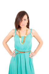 Beautiful young woman posing