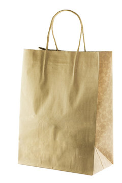 Blank brown paper Shopping Bag with Handles