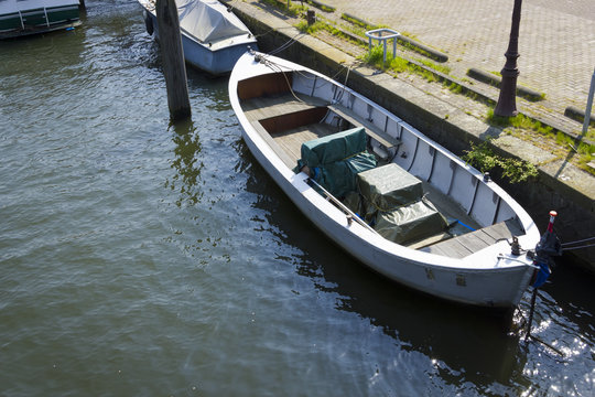Boat at the canal, Amsterdam