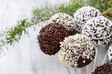 Chocolate cake pops