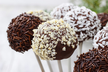 Chocolate cake pops