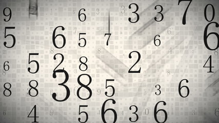 twitching numbers loopable background
