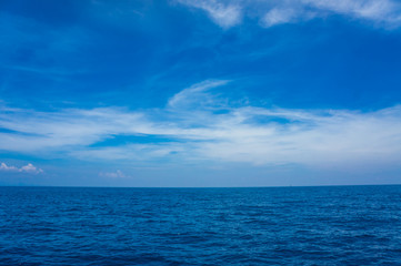 Naklejka na ściany i meble Blue sea and sky