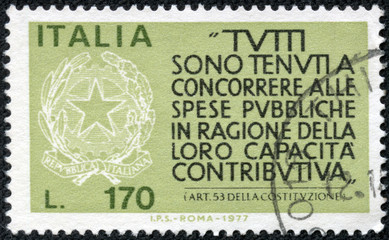 article of Italian Constitution about obligation to contribute