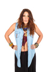 Young bohemian woman posing