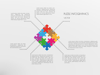 infographic puzzle vector