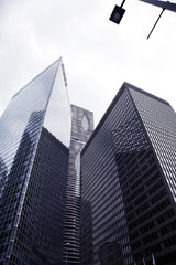 Modern Office Buildings. Bottom Up View. Chicago