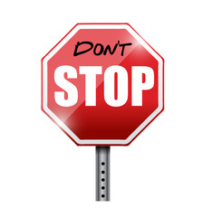 do not stop illustration design