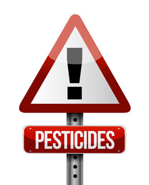 pesticides warning sign illustration design