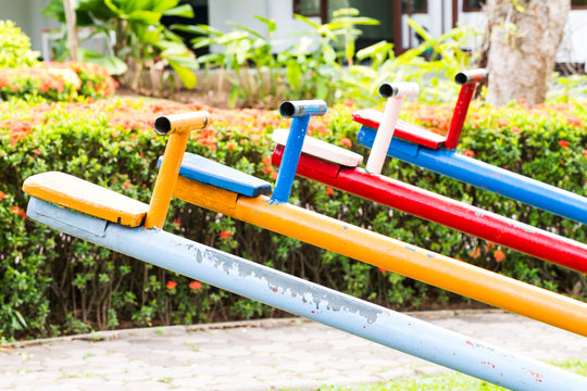 colorful seesaw