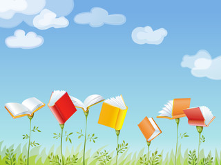 books banner vectorial illustration