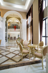 luxury hotel lobby