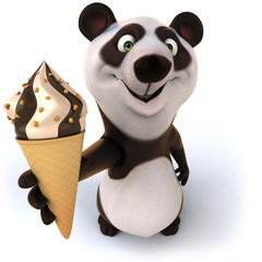 Panda and ice cream © Julien Tromeur