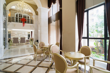 luxury hotel lobby