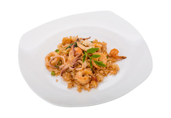 Rice with seafood
