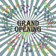 Abstract background grand opening , vector illustration