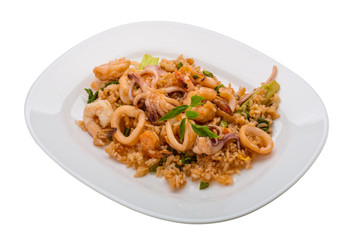 Rice with seafood