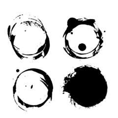 Grunge coffee splashes and blots prints