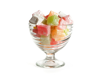Turkish delight isolated on white