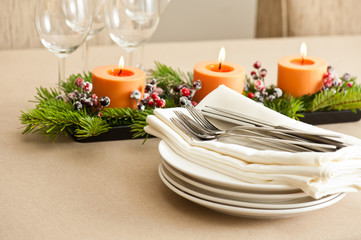 Christmas Dinner table setting