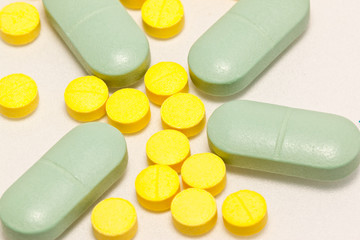 the medicine on paper background