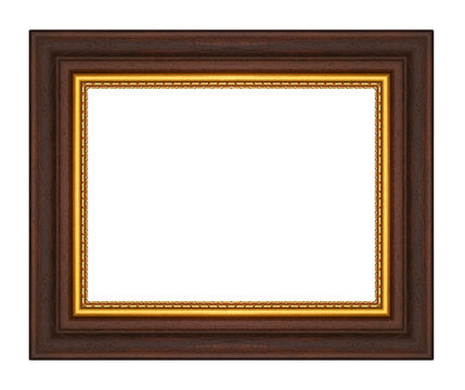 Picture frame isolated on white background.