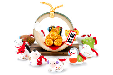 干支 十二支 置物 金俵