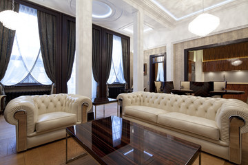 Interior of designer living room