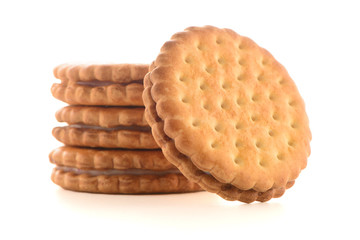 Sandwich biscuits with vanilla filling