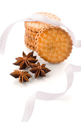 Sandwich biscuits with vanilla filling