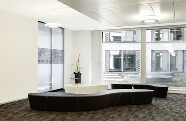 Interior, empty hall in modern building