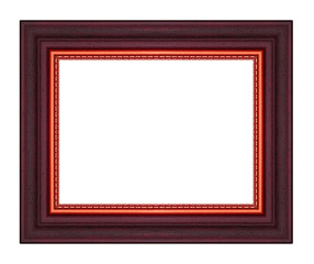 Picture frame isolated on white background.