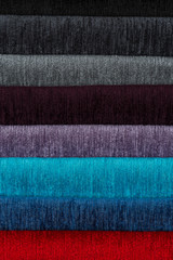 Multi color fabric texture samples